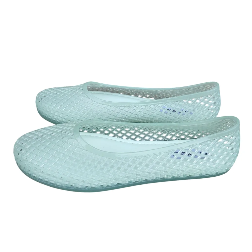 Steve Madden Size 9 Gyzmo Jelly Flat Mint Green - Picture 3 of 8